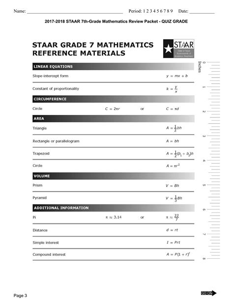<b>STAAR</b> Category 1 <b>GRADE</b> 4 TEKS 4. . 7th grade math staar practice worksheets pdf